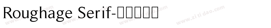Roughage Serif字体转换
